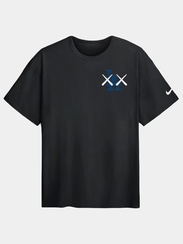 Men's Los Angeles Dodgers Nike x KAWS Black Elevated Max90 T-Shirt