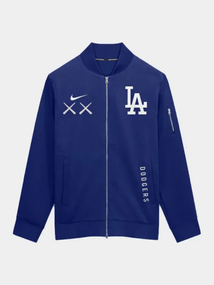 Men's Los Angeles Dodgers Nike x KAWS Royal Dugout Bomber Full-Zip Jacket