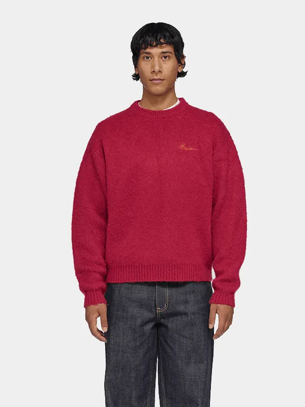 Mutimer Shaggy Mohair Knit Sweater