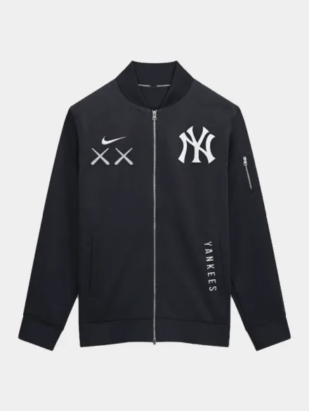 New York Yankees Nike x KAWS Dugout Bomber Full-Zip Jacket - Black