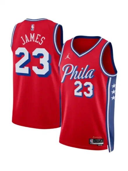 Philadelphia 76ers LeBron James Jordan Jersey Red