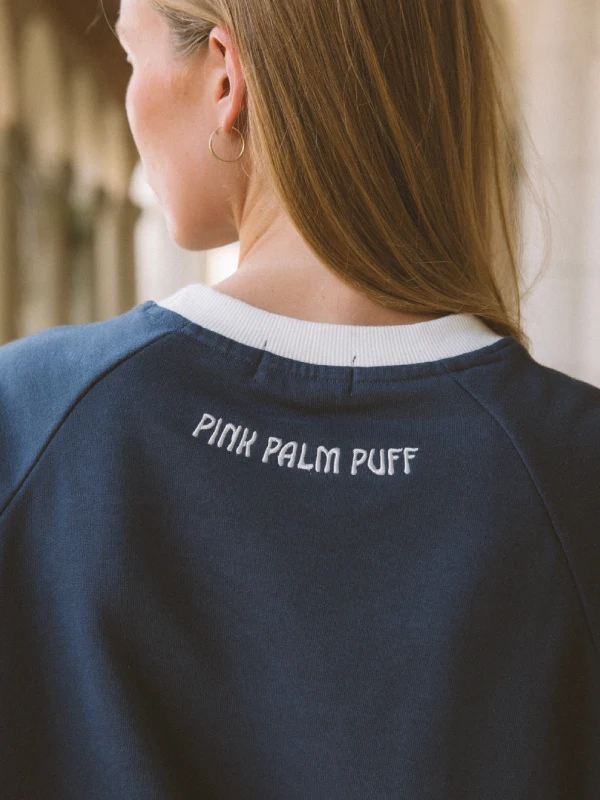 Pink Palm Puff Crewneck Sweatshirt