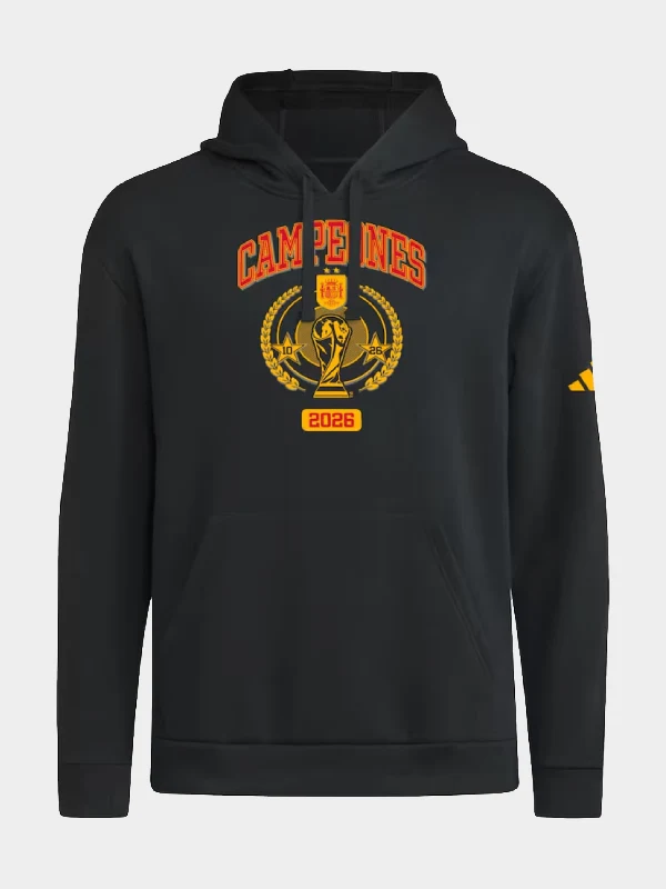 Spain National Team adidas 2026 FIFA World Cup Champions Trophy Hoodie - Black