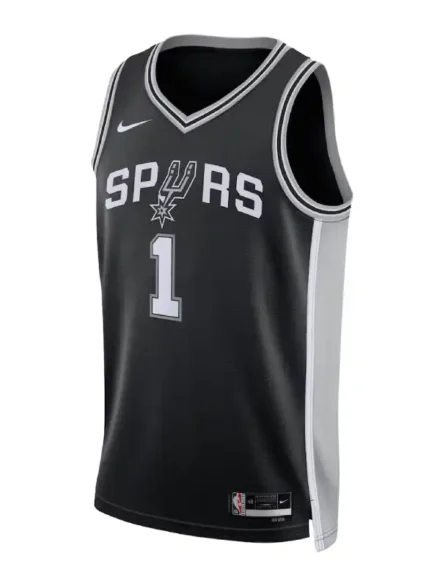 Unisex San Antonio Spurs Victor Wembanyama Nike Black Swingman Jersey - Icon Edition