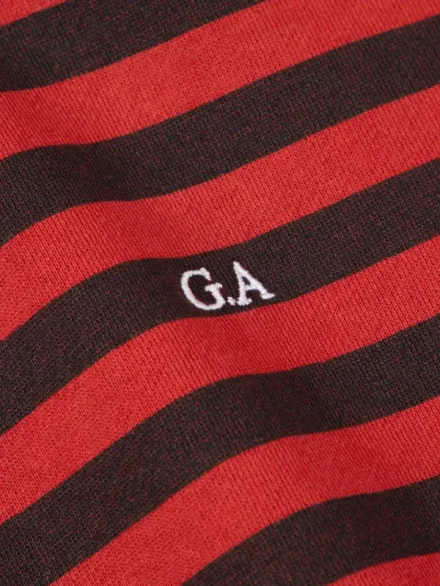 gracie abrams red and black striped hoodie
