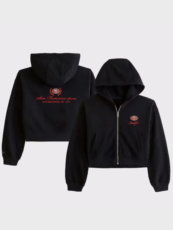 Abercrombie 49ers YPB On The Go 6AM Full-Zip Hoodie