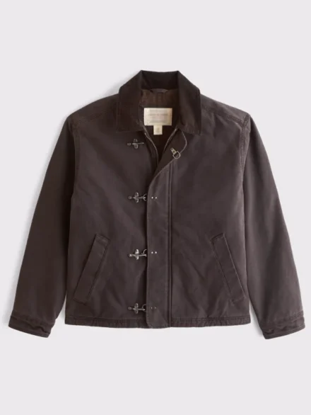 Abercrombie Canvas Fireman Clasp Jacket Brown