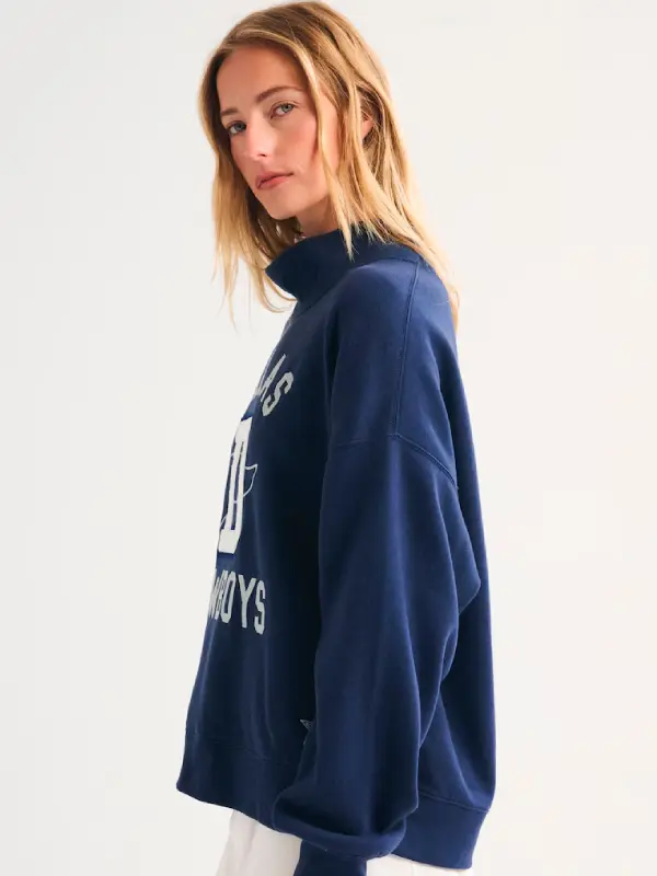 Abercrombie Cowboys Mock Neck Sweatshirt