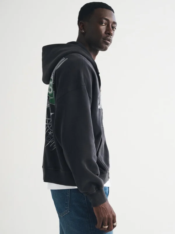 Abercrombie Eagles Zip-Up Hoodie Black