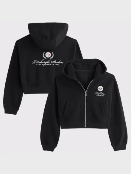 Abercrombie Steelers YPB On The Go 6AM Full-Zip Hoodie