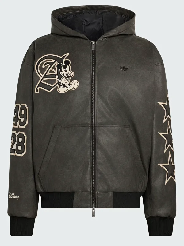 Adidas Disney Mickey Mouse Dreams Leather Bomber Jacket