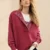 Aerie Getaway Quarter Snap Sweatshirt Cherry