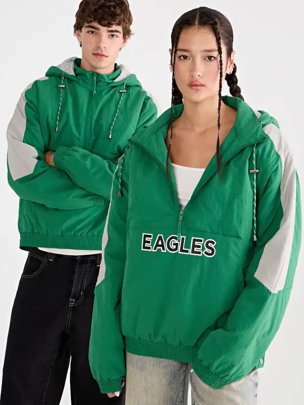 Aeropostale Eagles Hooded Sideline Jacket