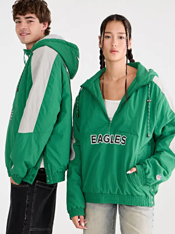 Aeropostale Philadelphia Eagles Hooded Sideline Jacket