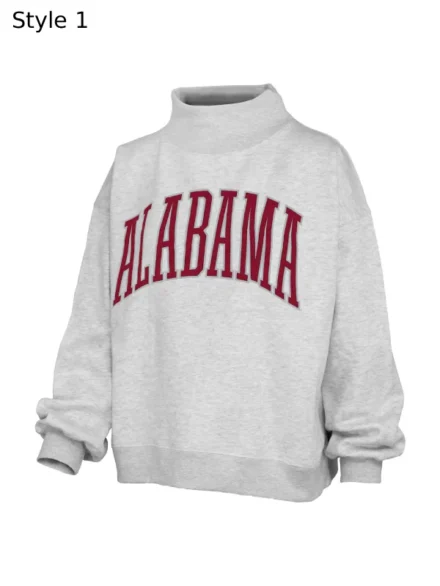 Alabama Mockneck Sweatshirt Grey