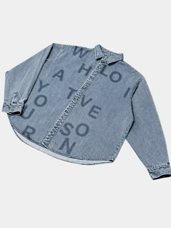 BTS Arirang New York Pop Up Denim Shirt Blue