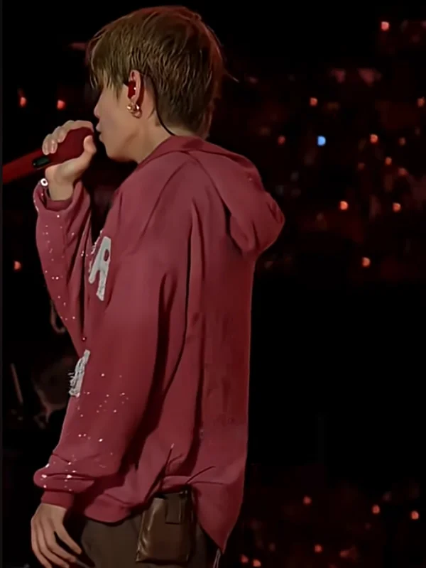 BTS Arirang Ny Zip-Up Hoodie Red