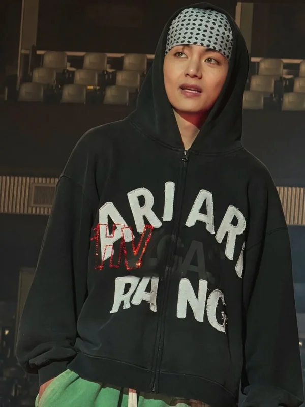 BTS Arirang Vegas Zip-Up Hoodie Black
