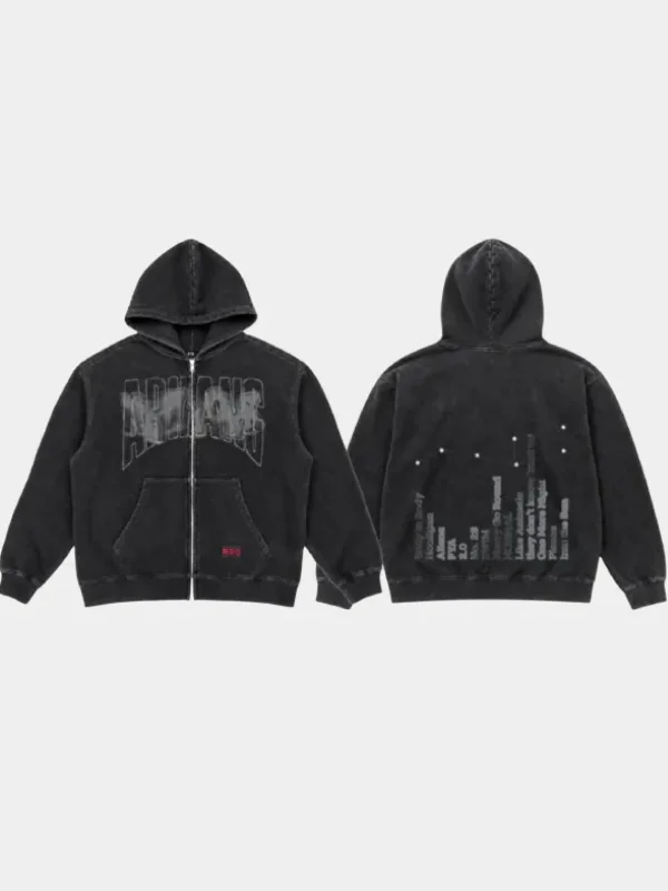 BTS Kim Taehyung Arirang Zip-Up Hoodie Black