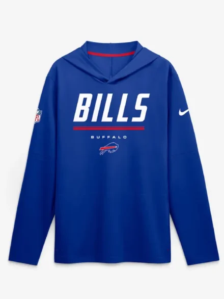 Buffalo Bills Nike Sideline Game On Long Sleeve Hooded T-shirt
