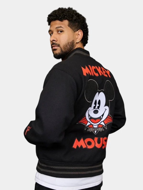 Cakeworthy Disney Mickey Mouse Vampire Black Varsity Jacket