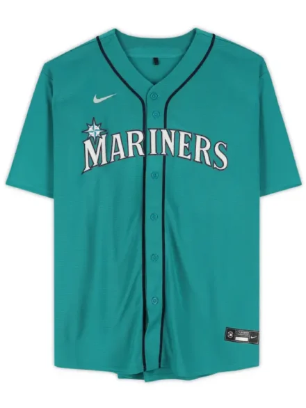 Cal Raleigh Seattle Mariners Autographed Fanatics Authentic Green Nike Replica Jersey