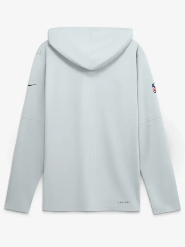 Chicago Bears Nike Big & Tall Sideline Game On Lightweight Hooded Long Sleeve Dri-FIT Top - Navy