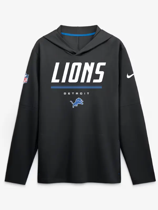 Detroit Lions Nike Sideline Long Sleeve Hooded T-shirt