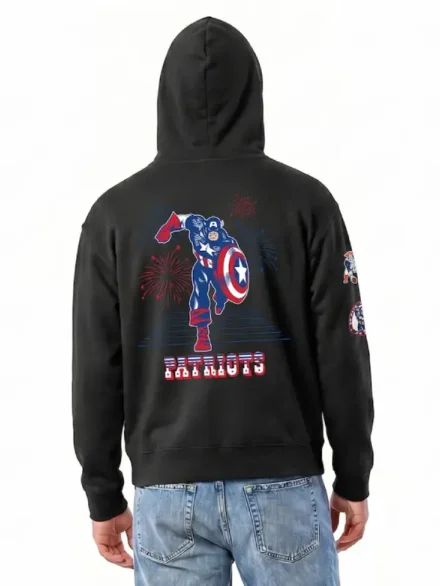 Disney x Champion Patriots Captain America Hoodie Black
