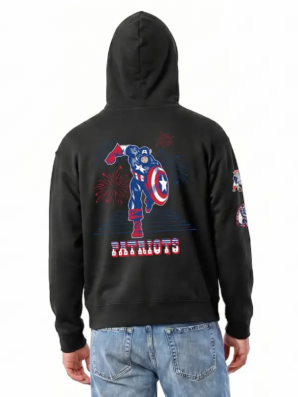 Disney x Champion Patriots Captain America Hoodie Black
