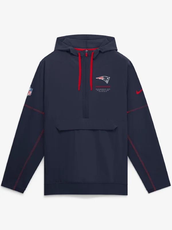 England Patriots Sideline Anorak Half-Zip Jacket 2026