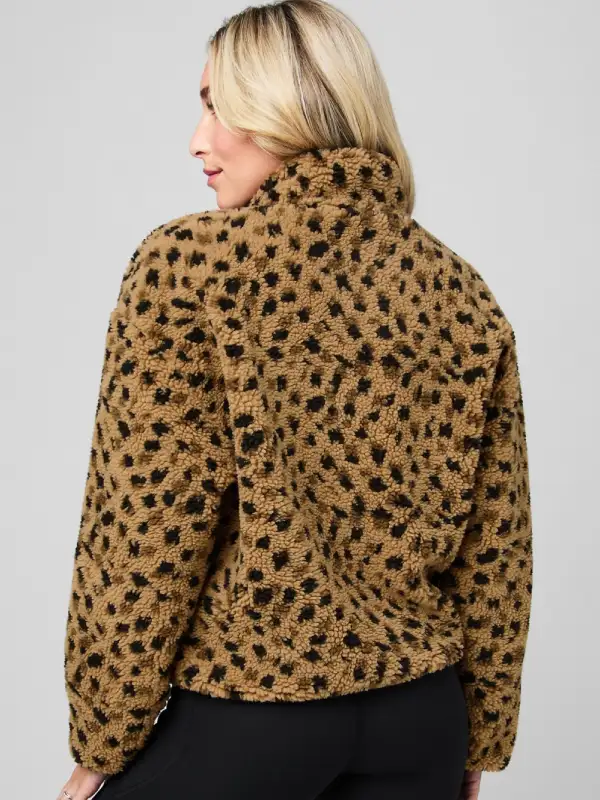 Fabletics Tahoe Teddy Cheetah Jacket