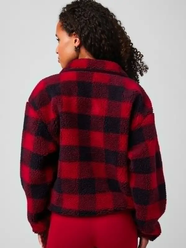Fabletics Tahoe Teddy Plaid Jacket