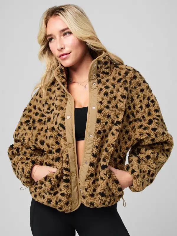 Fabletics Teddy Cheetah Jacket