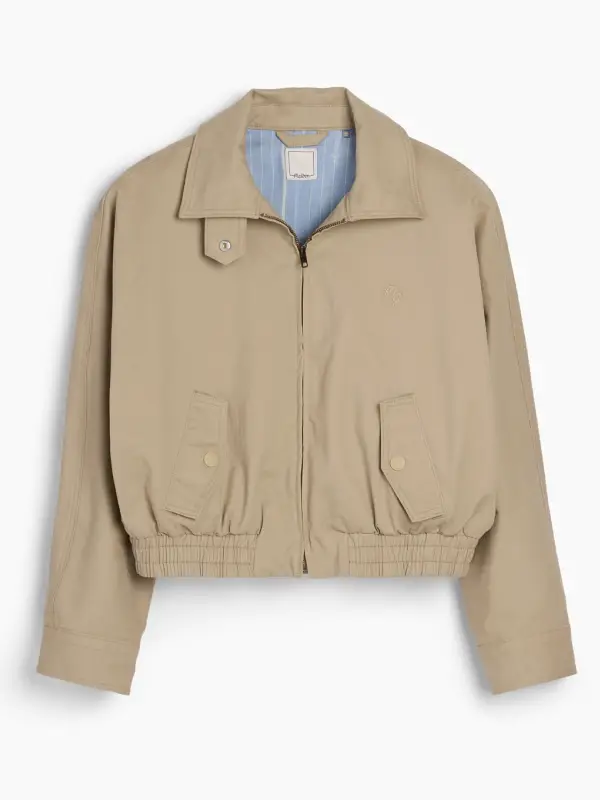 Gap × Malbon Beige Twill Bomber Jacket