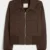 Hollister Twill Zip Up Jacket Brown