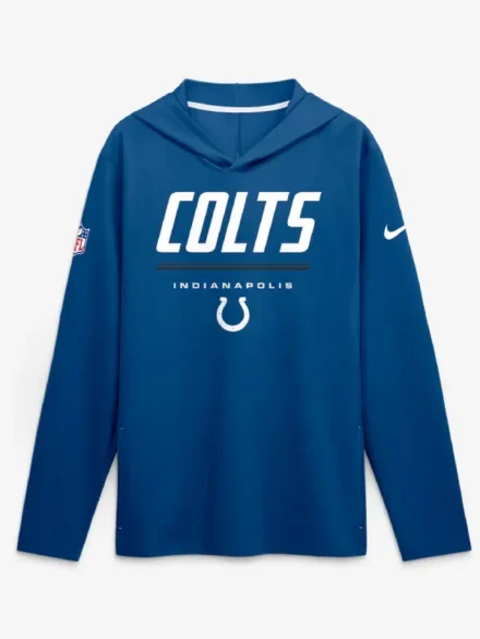 Indianapolis Colts Nike Sideline Game On Long Sleeve Hooded T-shirt