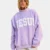 Jesus Mock Neck Sweatshirt Purple