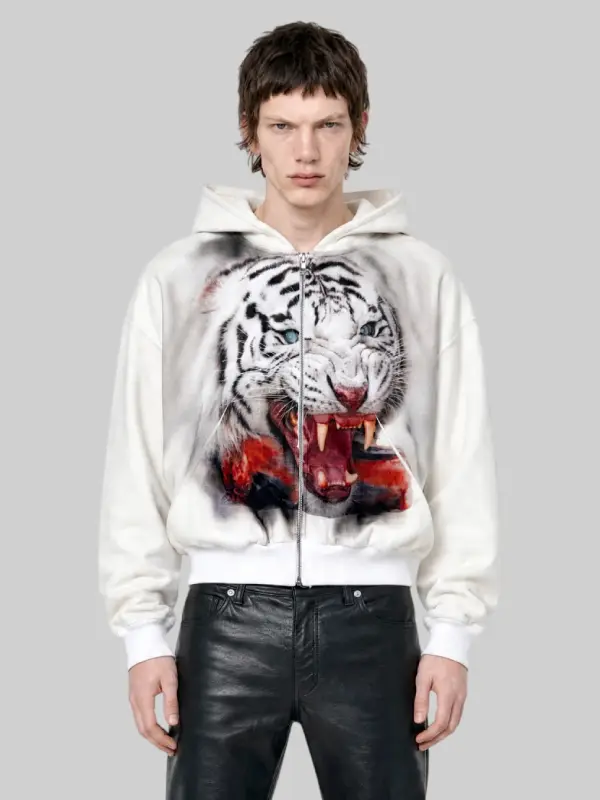 Kanye West Tiger Zip-Up Hoodie
