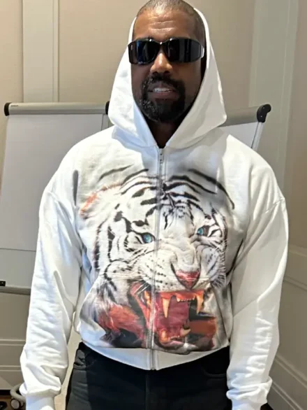 Kanye West Ye Tiger Hoodie White