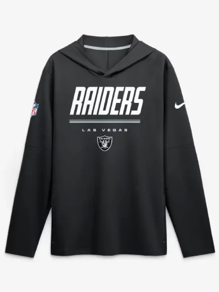 Las Vegas Raiders Nike Sideline Game On Long Sleeve Hooded T-shirt