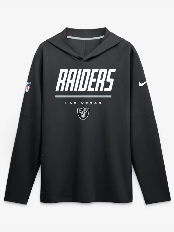 Las Vegas Raiders Nike Sideline Game On Long Sleeve Hooded T-shirt