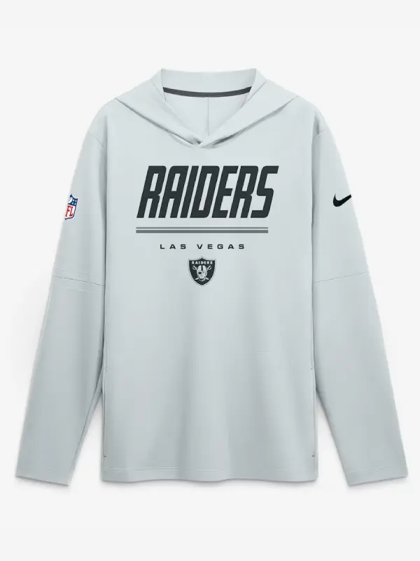 Las Vegas Raiders Nike Sideline Long Sleeve Hooded T-shirt