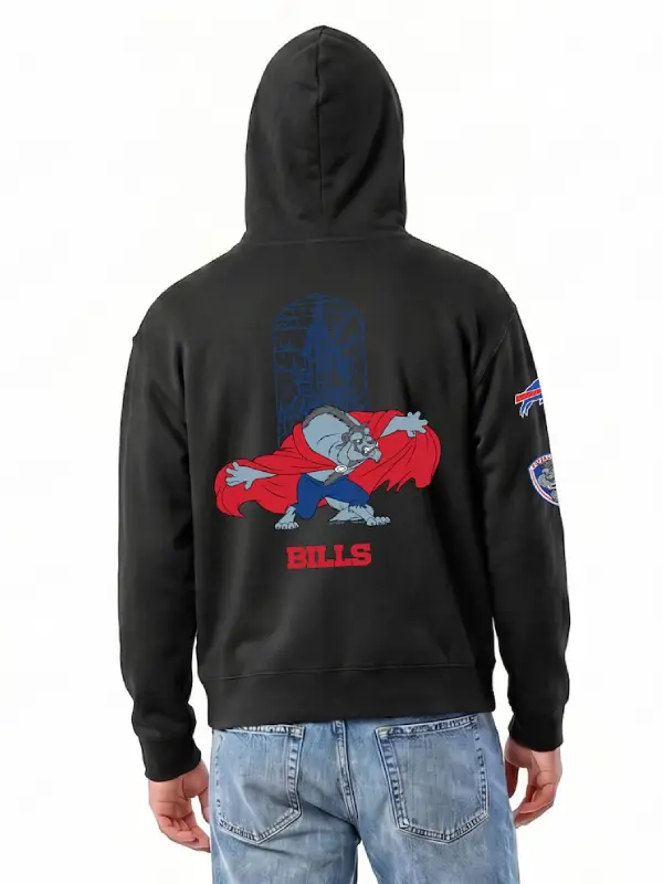 Men's Buffalo Bills Disney x Champion Black Beast All-Star Full-Zip Hoodie