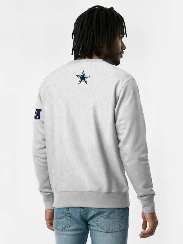Men's Dallas Cowboys Disney x Champion Heather Gray Woody Reverse Weave Sweatshirt