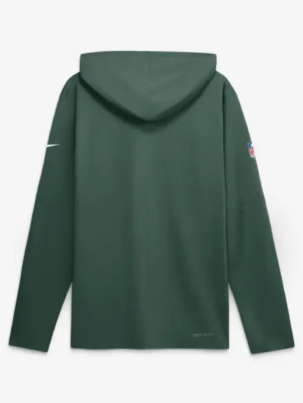 Men's Green Bay Packers Nike Green Sideline Game On Lightweight Long Sleeve Hooded Dri-FIT Top