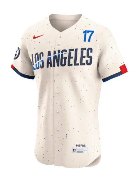 Men's Los Angeles Dodgers Shohei Ohtani Nike Cream City Connect Elite Jersey