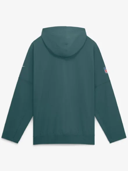 Men's Nike Midnight Green Philadelphia Eagles Sideline Logo Glory Anorak Half-Zip Hooded Jacket