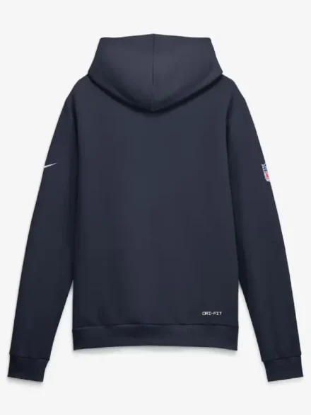 Men's Nike Navy-Charcoal Chicago Bears Sideline Standard Issue Top Prospect Dri-FIT Hoodie