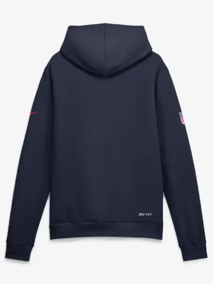 Men's Nike Navy New England Patriots Sideline Standard Issue Top Prospect Dri-FIT Hoodie